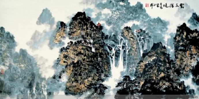 雷正民国画山水作品（二）