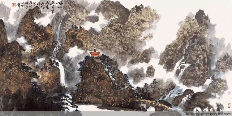 雷正民国画山水作品（二）