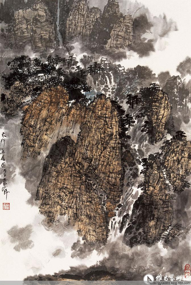 雷正民国画山水作品（二）