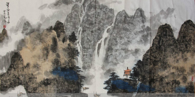 雷正民国画山水作品（二）
