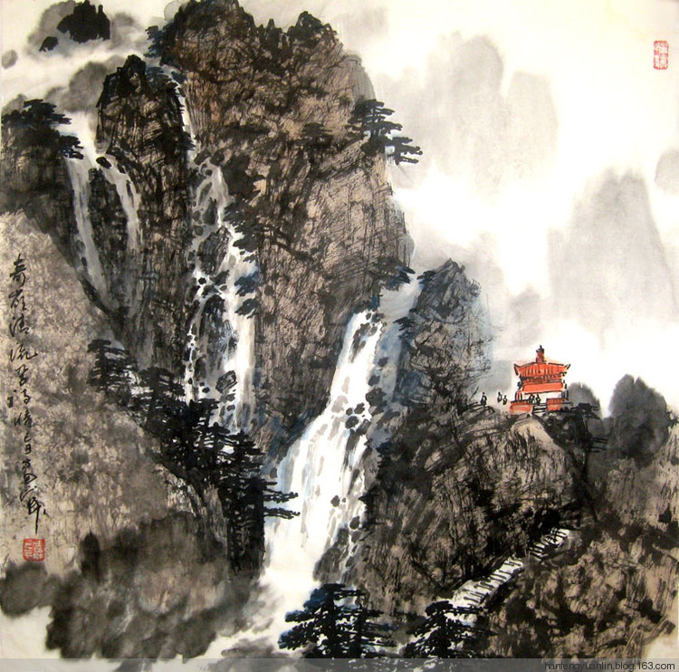 雷正民国画山水作品（一）