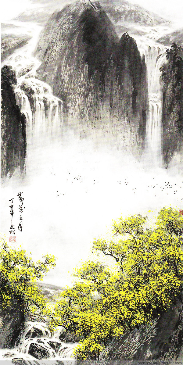 孙文松国画山水作品