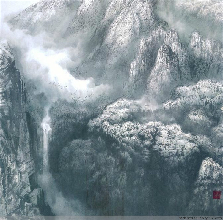 孙文松国画山水作品