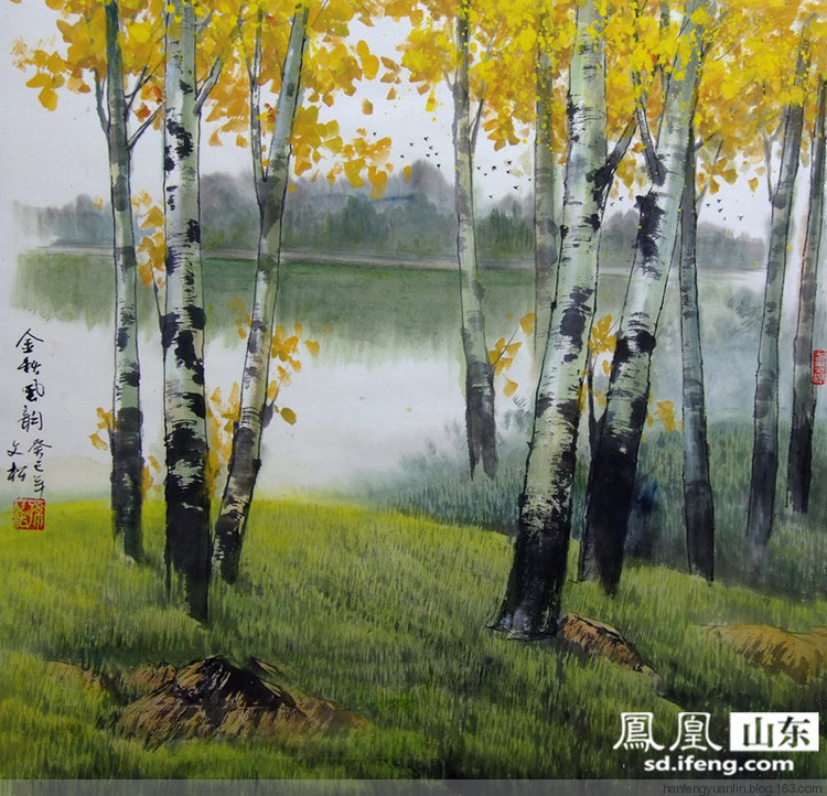 孙文松国画山水作品