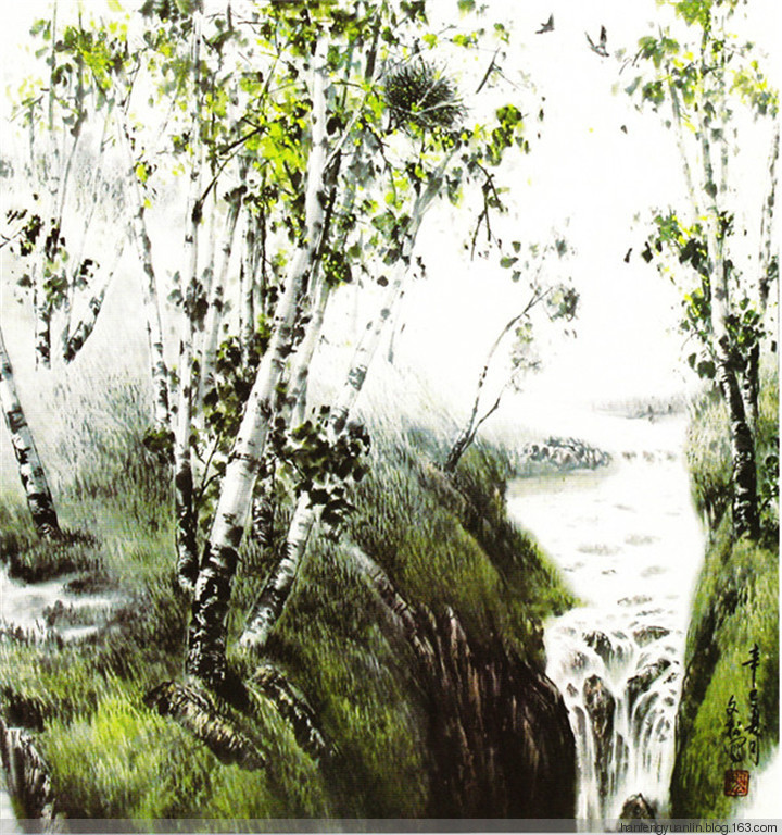 孙文松国画山水作品