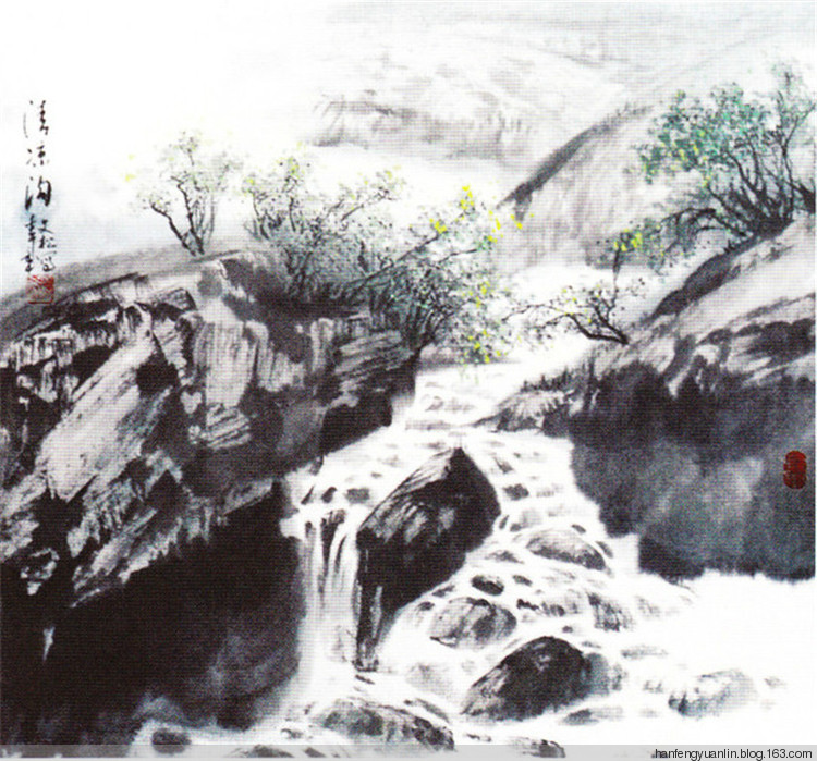 孙文松国画山水作品