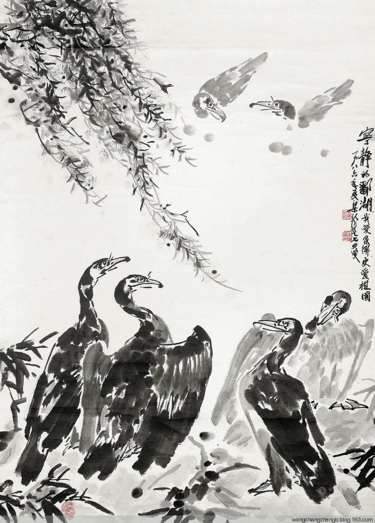 梁邦楚国画花鸟作品