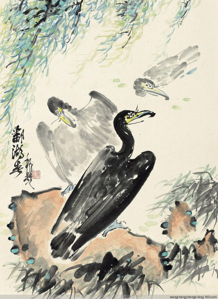 梁邦楚国画花鸟作品
