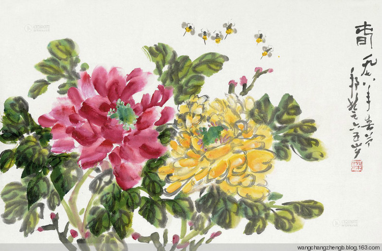 梁邦楚国画花鸟作品