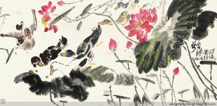 梁邦楚国画花鸟作品