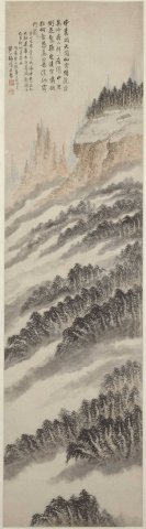 梅清国画山水作品