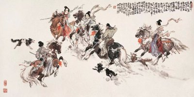 韩敏国画人物作品