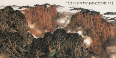 方楚乔国画山水作品