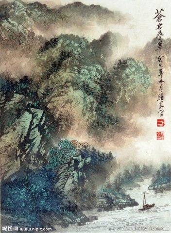 方继良国画山水作品
