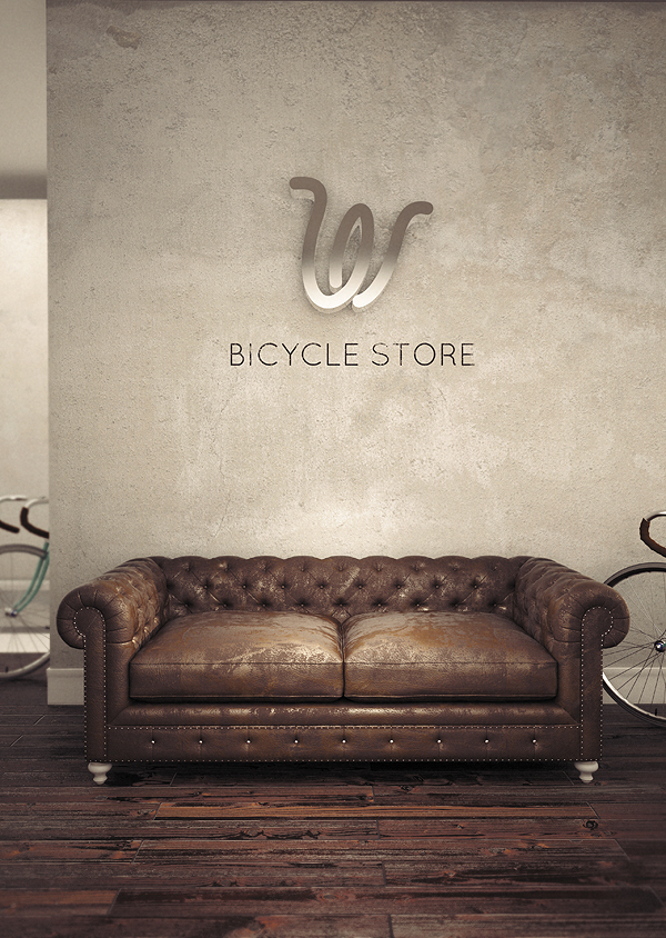 自行车店品牌On wheels标识设计欣赏