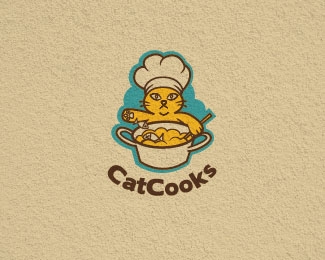 以猫为元素的logo设计