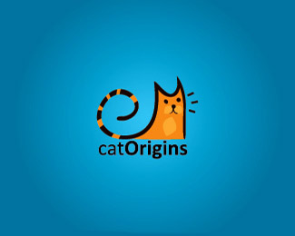 以猫为元素的logo设计