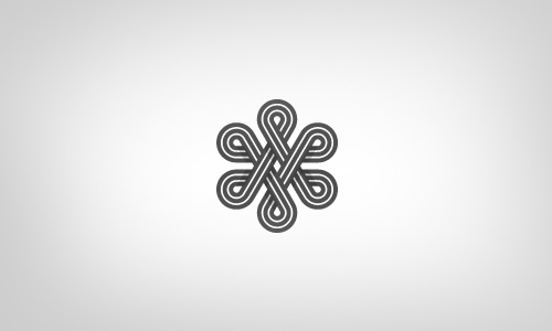 重叠风格logo设计