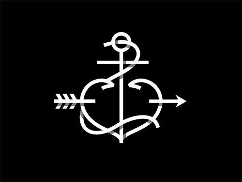重叠风格logo设计