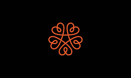重叠风格logo设计