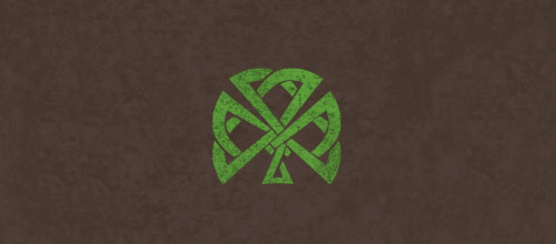 四叶草元素标志设计