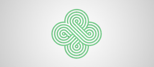 四叶草元素标志设计
