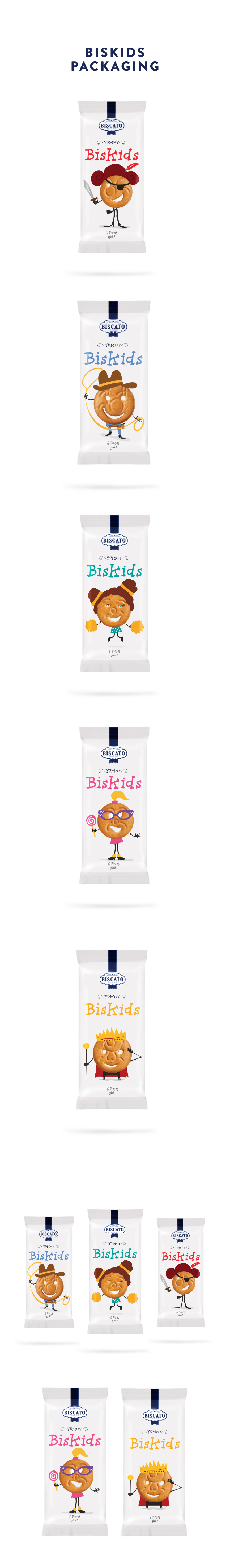 Biscato Biskids饼干包装设计