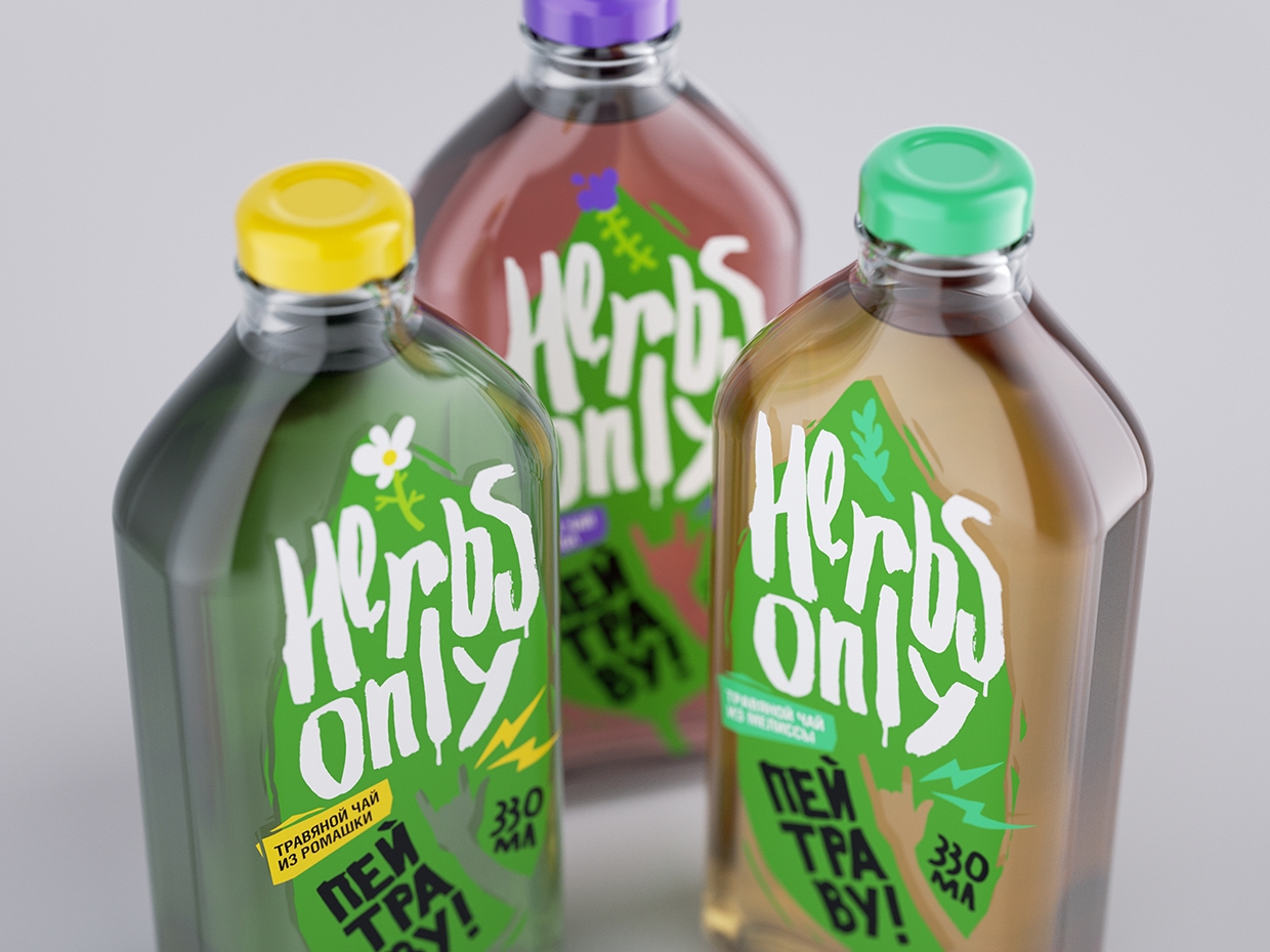 清新风格的HERBAL TEA 茶品牌形象包装设计及海报设计欣赏