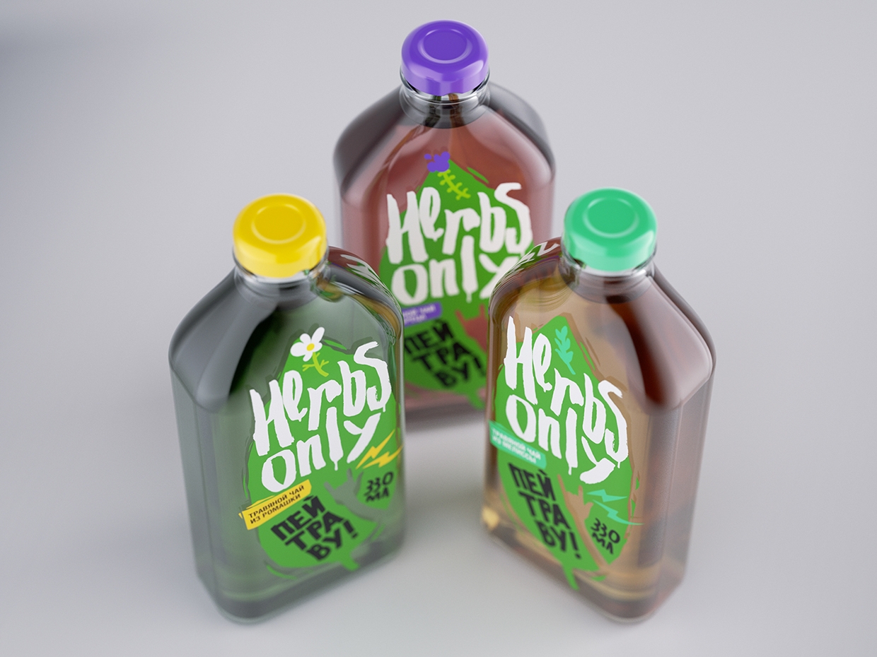清新风格的HERBAL TEA 茶品牌形象包装设计及海报设计欣赏