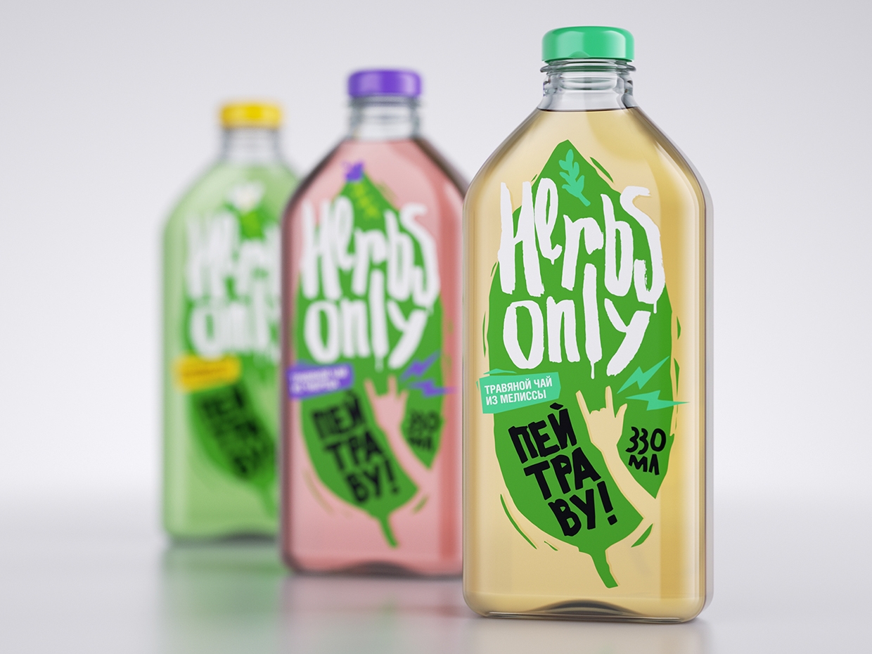 清新风格的HERBAL TEA 茶品牌形象包装设计及海报设计欣赏