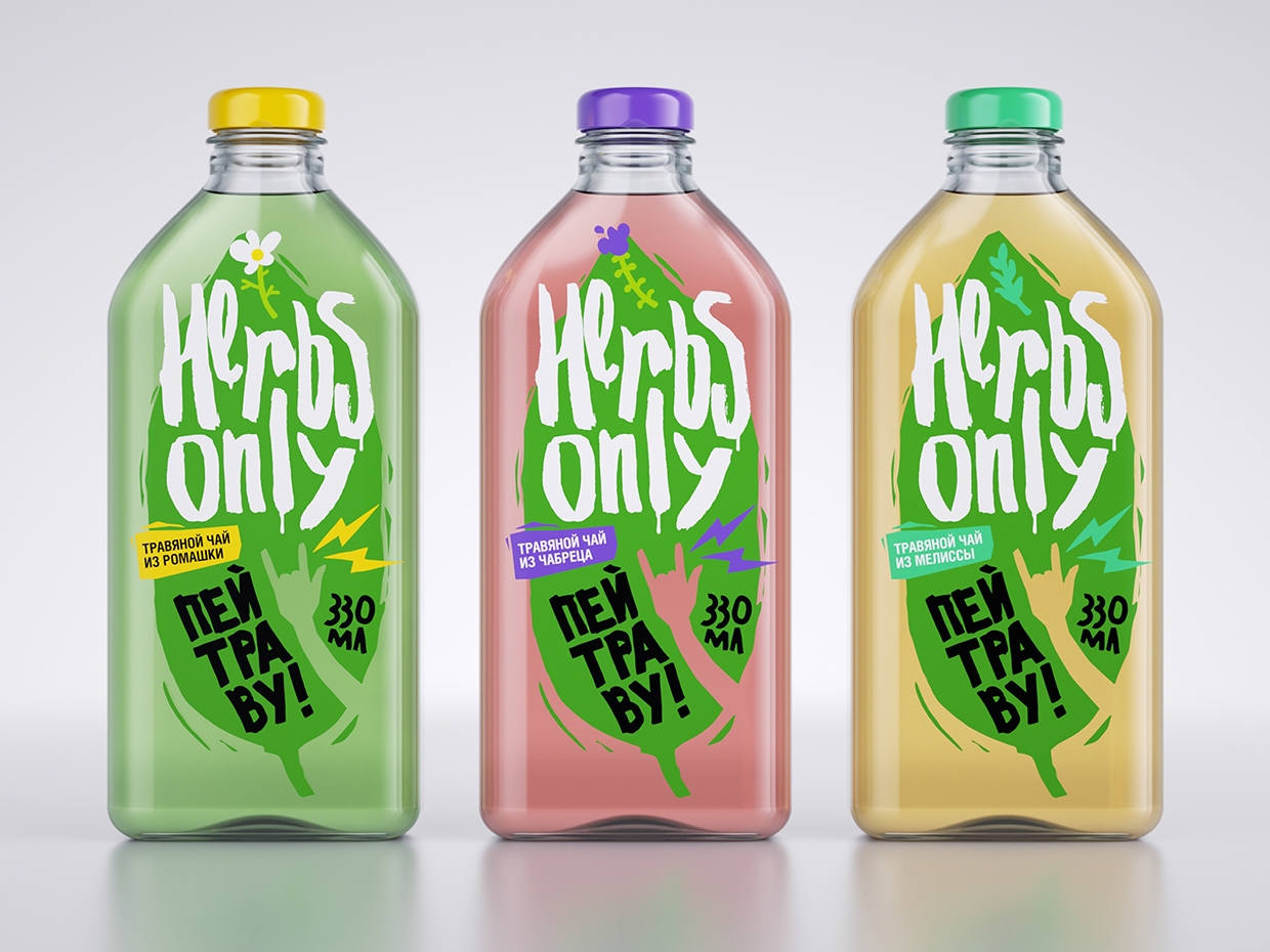 清新风格的HERBAL TEA 茶品牌形象包装设计及海报设计欣赏