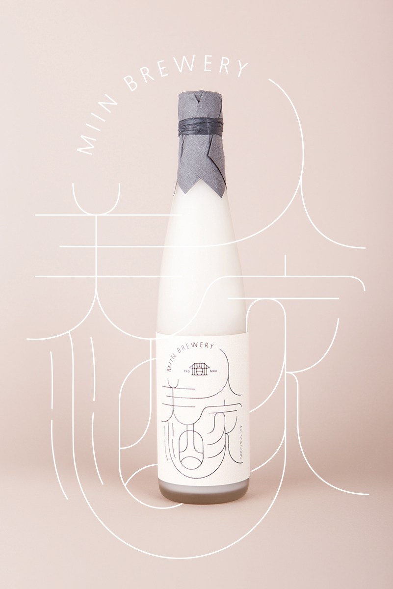 素雅的韩国Miin Brewery酒包装设计