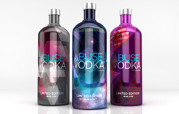 多彩时尚靓丽的ABUSE VODKA伏特加包装设计