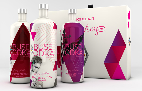 多彩时尚靓丽的ABUSE VODKA伏特加包装设计