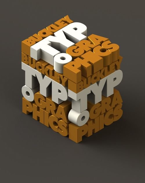 30张超Cool的3D文字设计作品欣赏