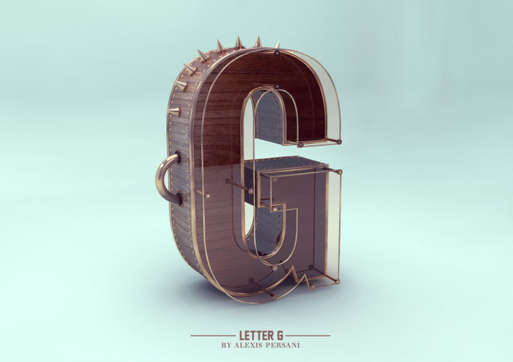 Alexis Persani精彩3D字体设计