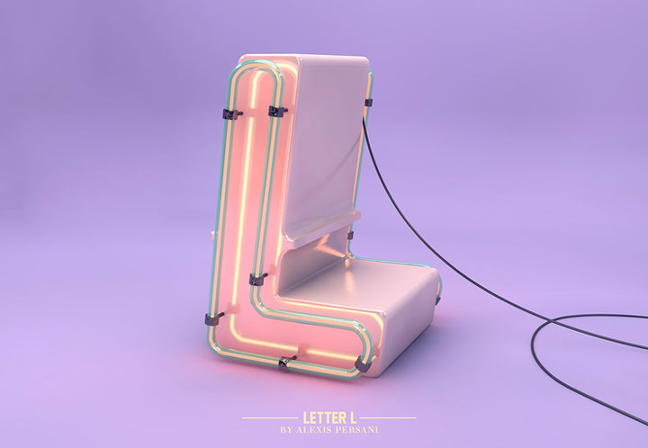 Alexis Persani精彩3D字体设计