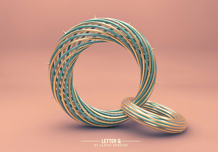 Alexis Persani精彩3D字体设计