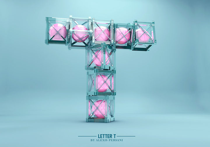 Alexis Persani精彩3D字体设计