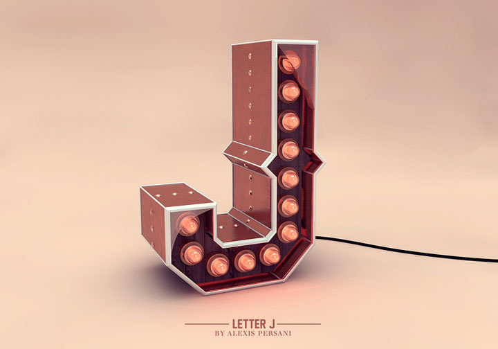Alexis Persani精彩3D字体设计