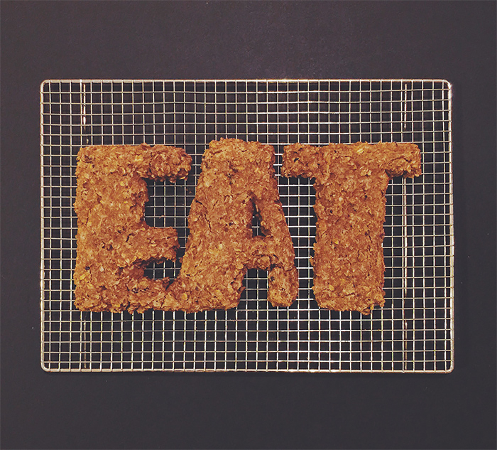 创意的食物字体设计 by Becca Clason