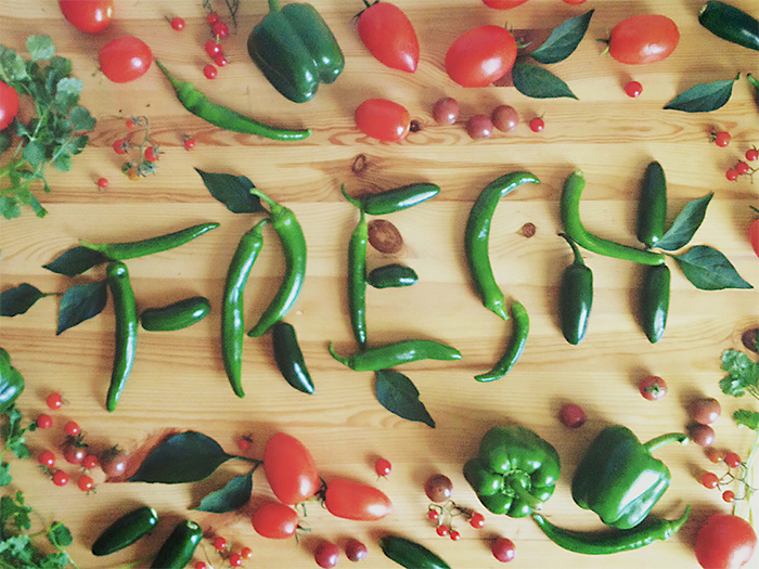 创意的食物字体设计 by Becca Clason