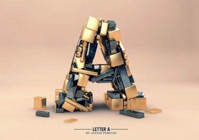 Alexis Persani精彩3D字体设计