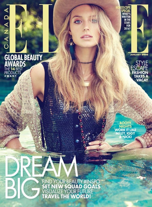 超模Kate Bock《Elle》杂志加拿大版时尚大片