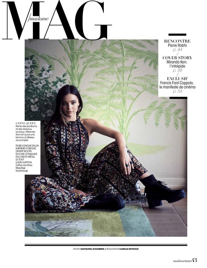 超模Miranda Kerr 演绎《Madame Figaro》杂志时尚大片