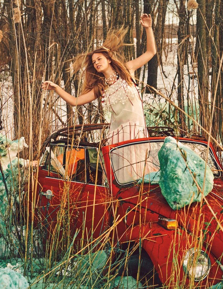 超模Anna Ewers 演绎《W》时尚杂志时尚大片