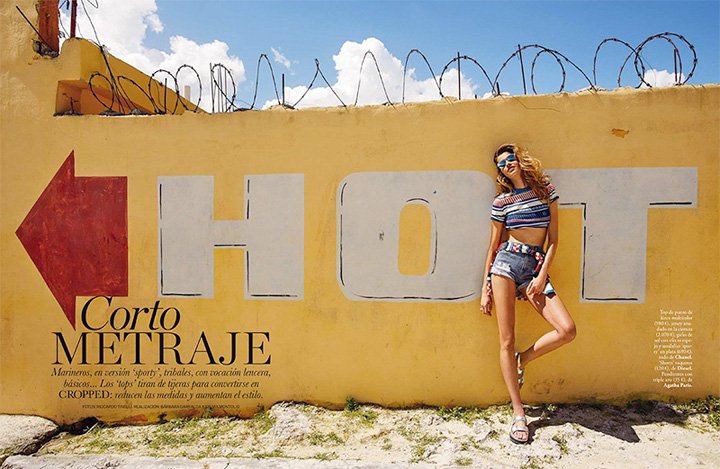 超模Ana Beatriz Barros 演绎《Elle》欧美时尚杂志