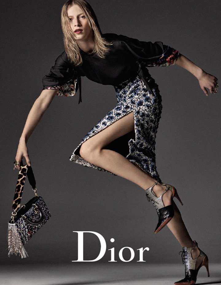 超模Julia Nobis 代言DIOR秋冬广告大片
