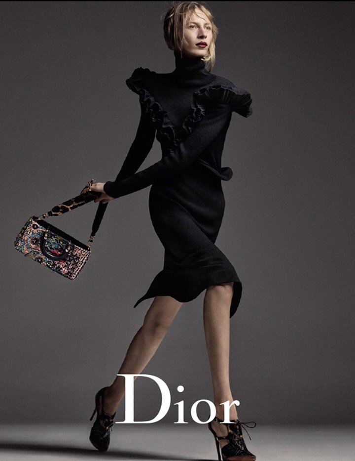 超模Julia Nobis 代言DIOR秋冬广告大片