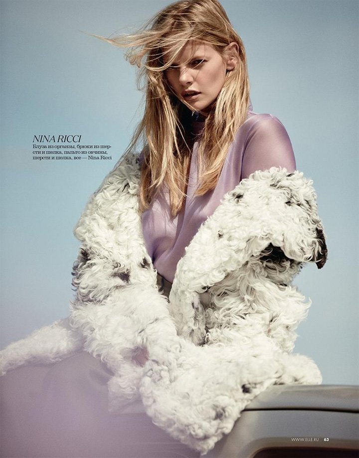 超模Marloes Horst 演绎《Elle》时尚杂志大片